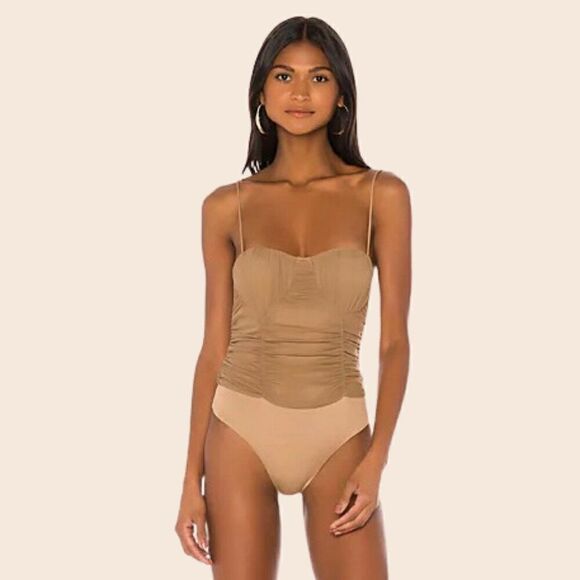 Albany Bodysuit in Taupe Brown Size XS - Picture 4 of 16